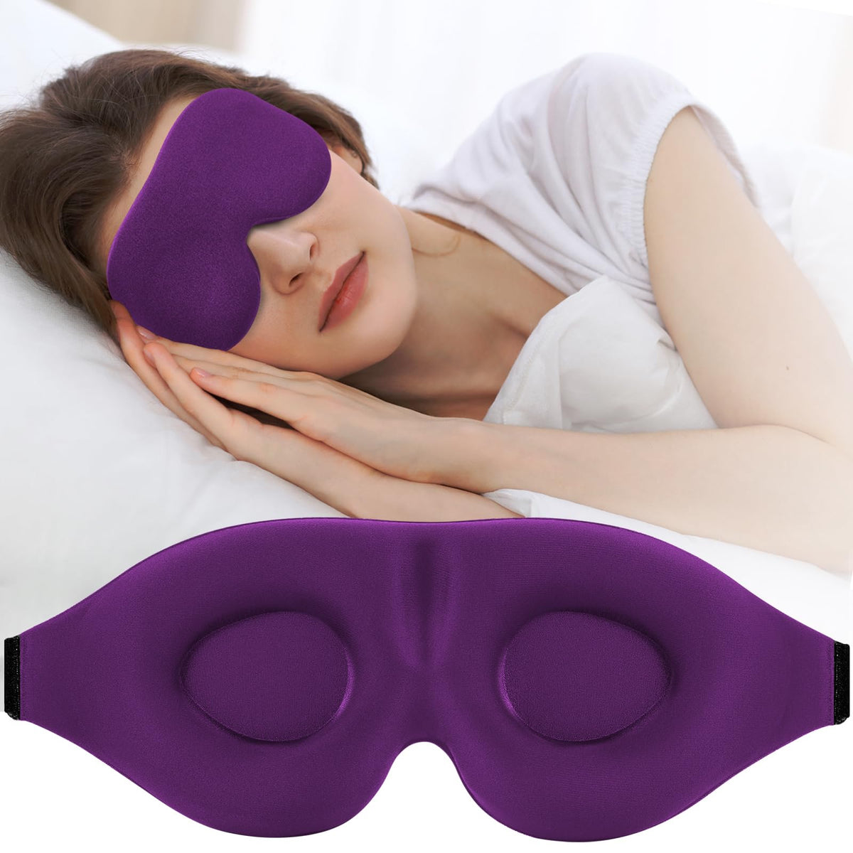 ZGGCD Masque Sommeil 3D confort latéral: idéal pour dormir sur le côté sans pression.