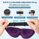 ZGGCD Masque Sommeil violet 3D: allure élégante et confort durable.