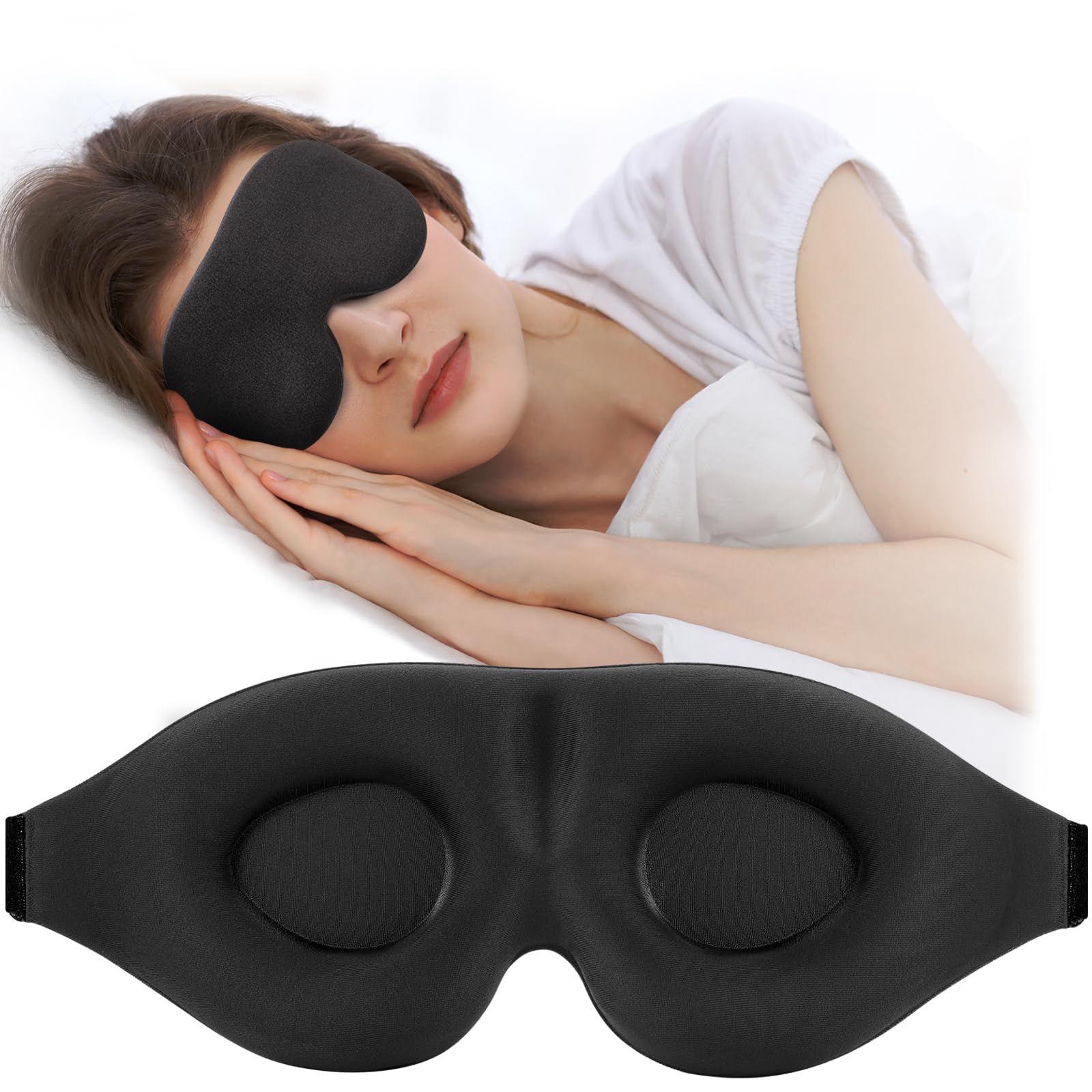 ZGGCD masque yeux côté avec design 3D confort et mouvement libre