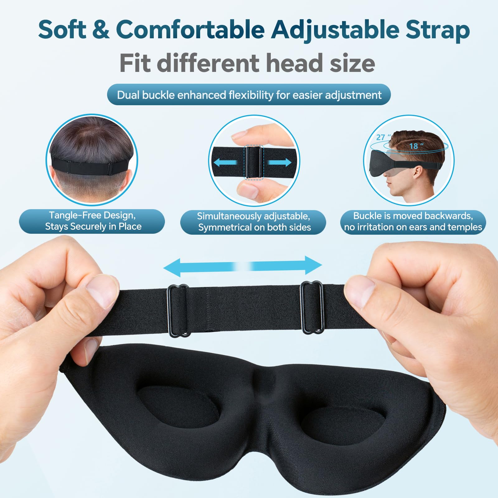 ZGGCD masque yeux voyage et sieste, pratique en déplacement