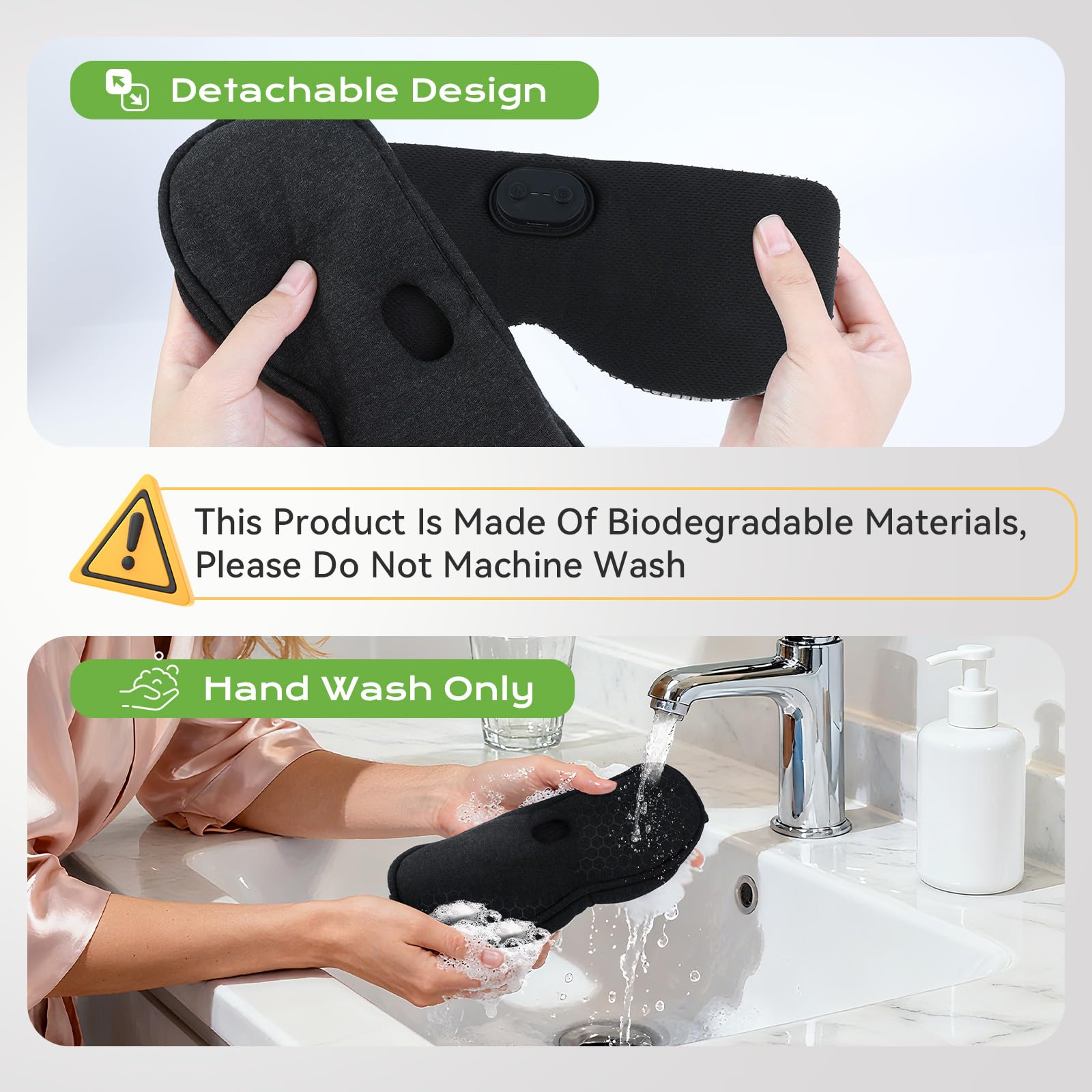 Housse amovible et lavable pour l hygiène du masque.