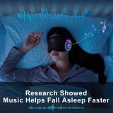 ZHENYEMEI masque-sommeil bluetooth: douceur coton pour un port sans pression.