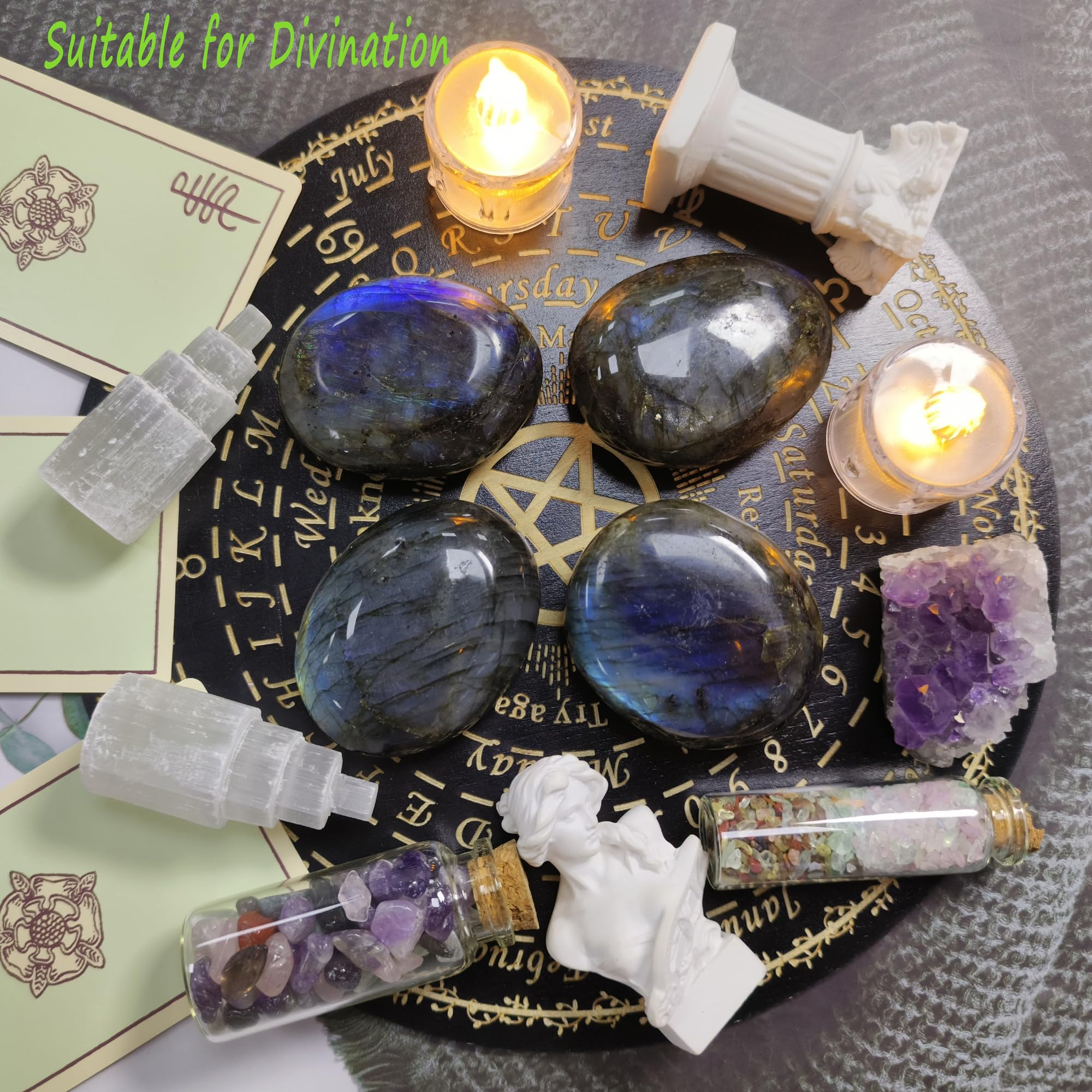 ZHIYUXI pierre palmaire labradorite cadeau élégant