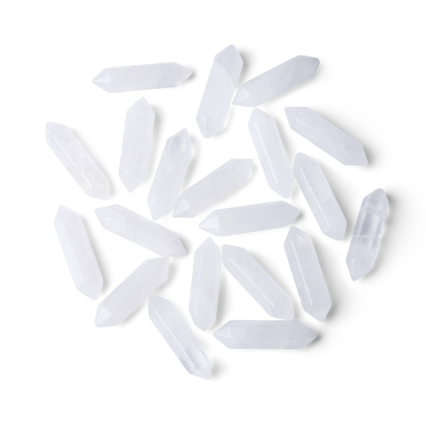 ZHIYUXI quartz clair en tige polie, énergie douce pour le quotidien.
