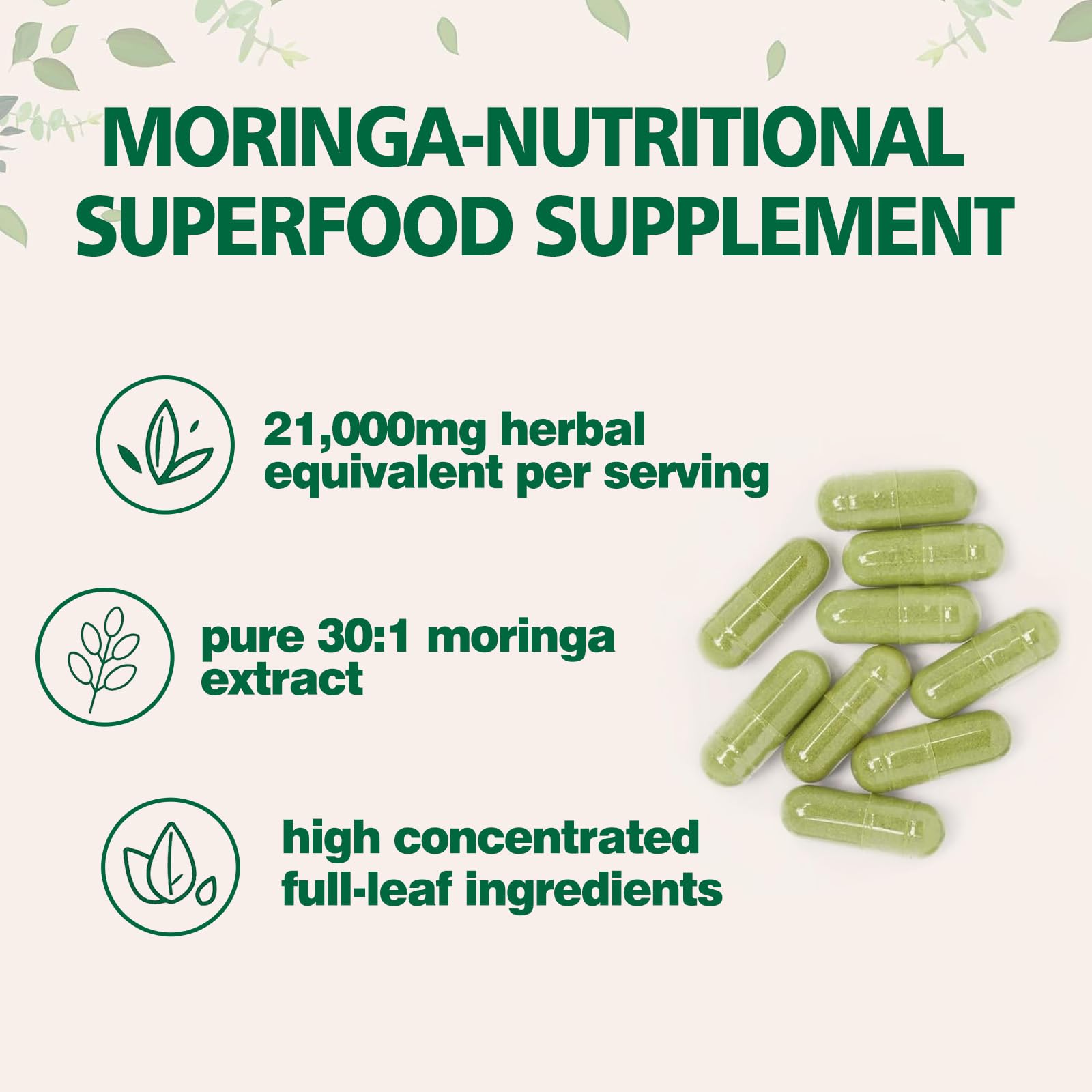 Zhibenon Moringa – capsules pure Moringa pour une routine simple.