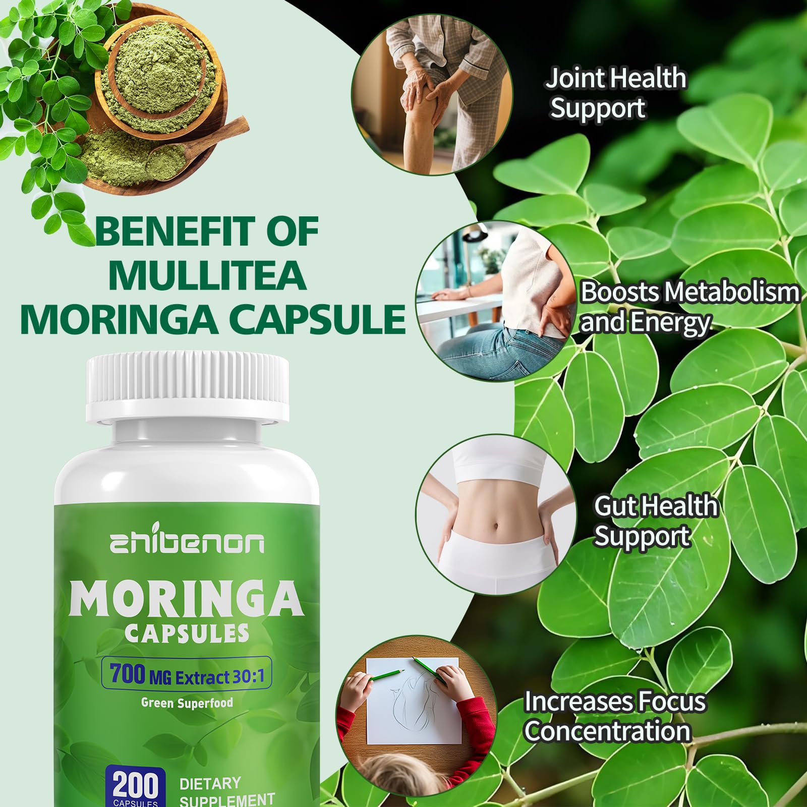 Zhibenon Moringa : utilisation quotidienne simple pour votre rituel bien-être.