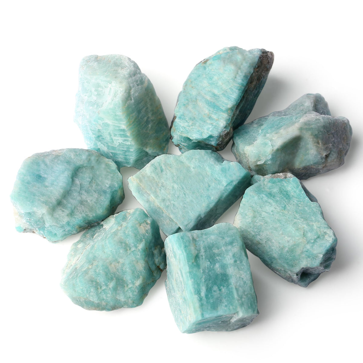 Galet brut d'amazonite ZHIYUXI, 2 pouces, idéal pour méditation et décoration.