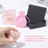 ZHIYUXI cœur quartz rose gravé: cadeau tendre pour elle et occasions spéciales.