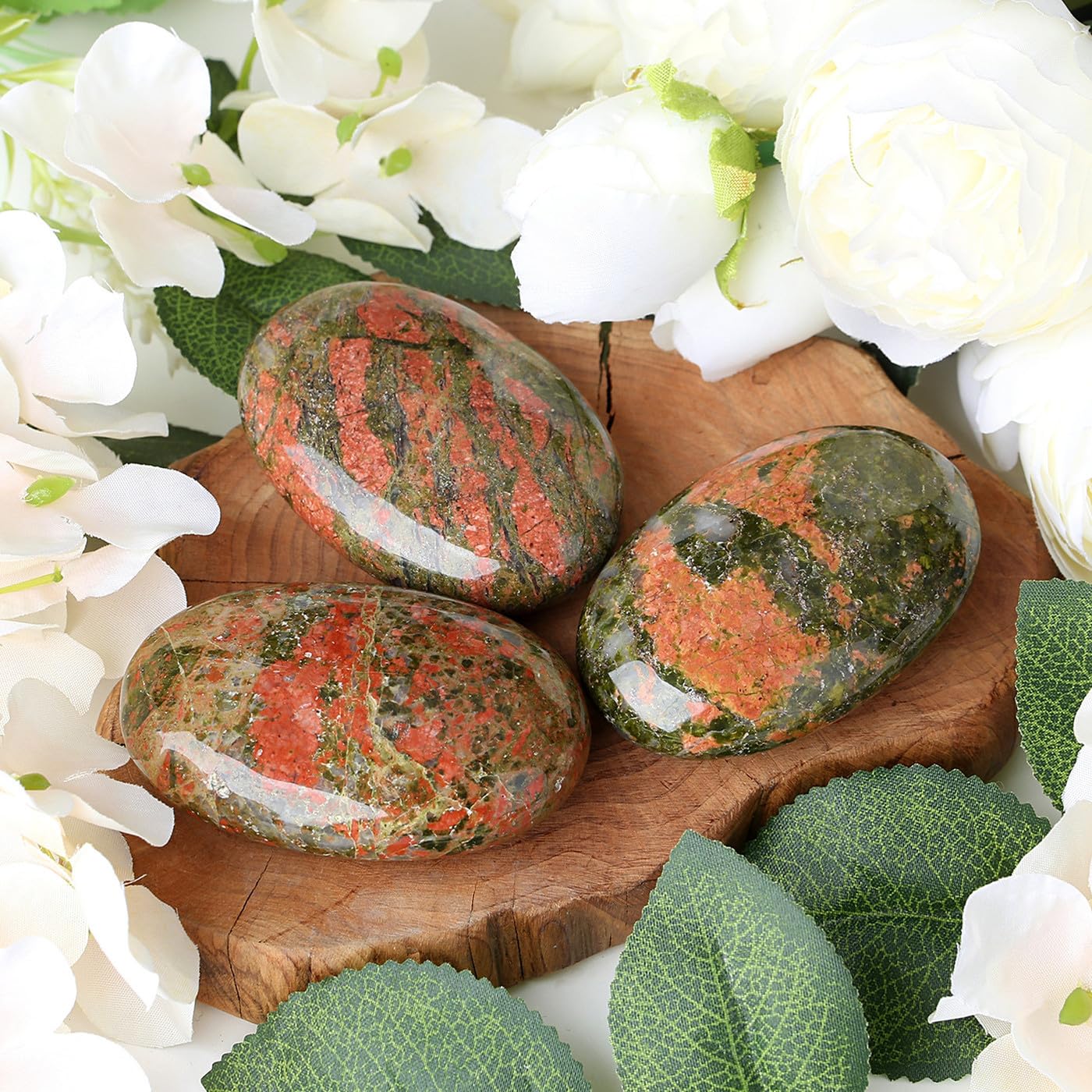 ZHIYUXI energie-equilibre-unakite favorise l'harmonie lors de la méditation.