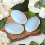 ZHIYUXI Opalite, pierre palmée ovale-méditation, utile en pratique méditative pour l'harmonie.