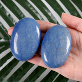 ZHIYUXI pierre palm stone bleu aventurine ovale idéale pour apaiser l esprit
