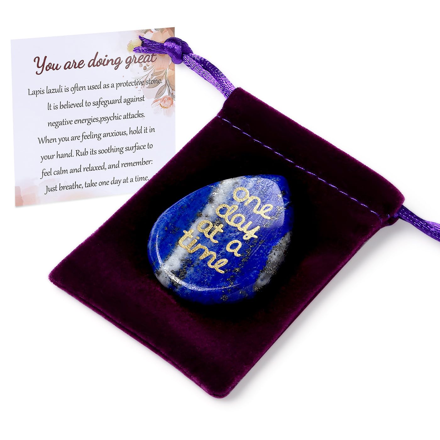 ZHIYUXI pierre pouce lapis-lazuli pour calme et concentration