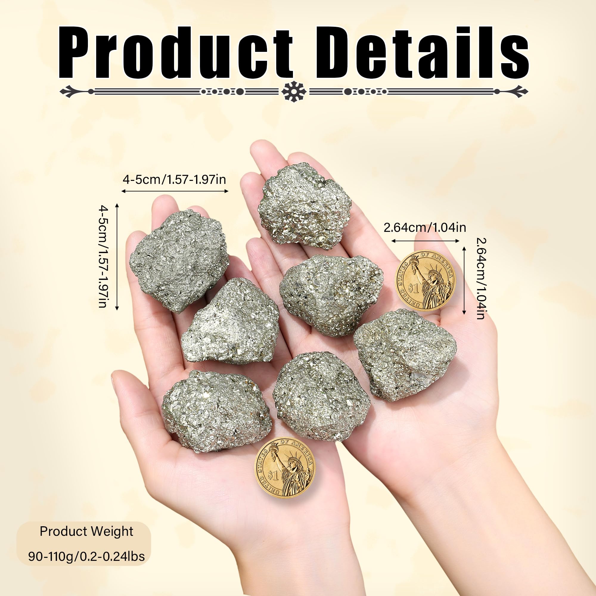ZHIYUXI Pyrite pour méditation et Reiki : favorise le focus et le calme intérieur.