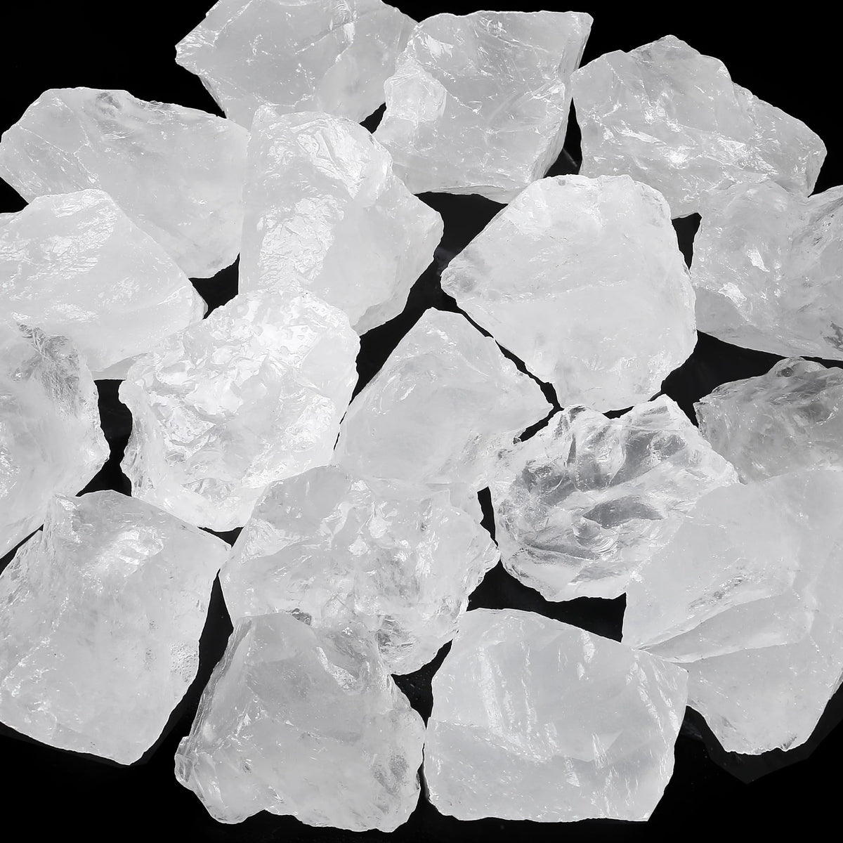 ZHIYUXI quartz clair brut – pierres brutes grosses parfaites pour méditation et décoration.