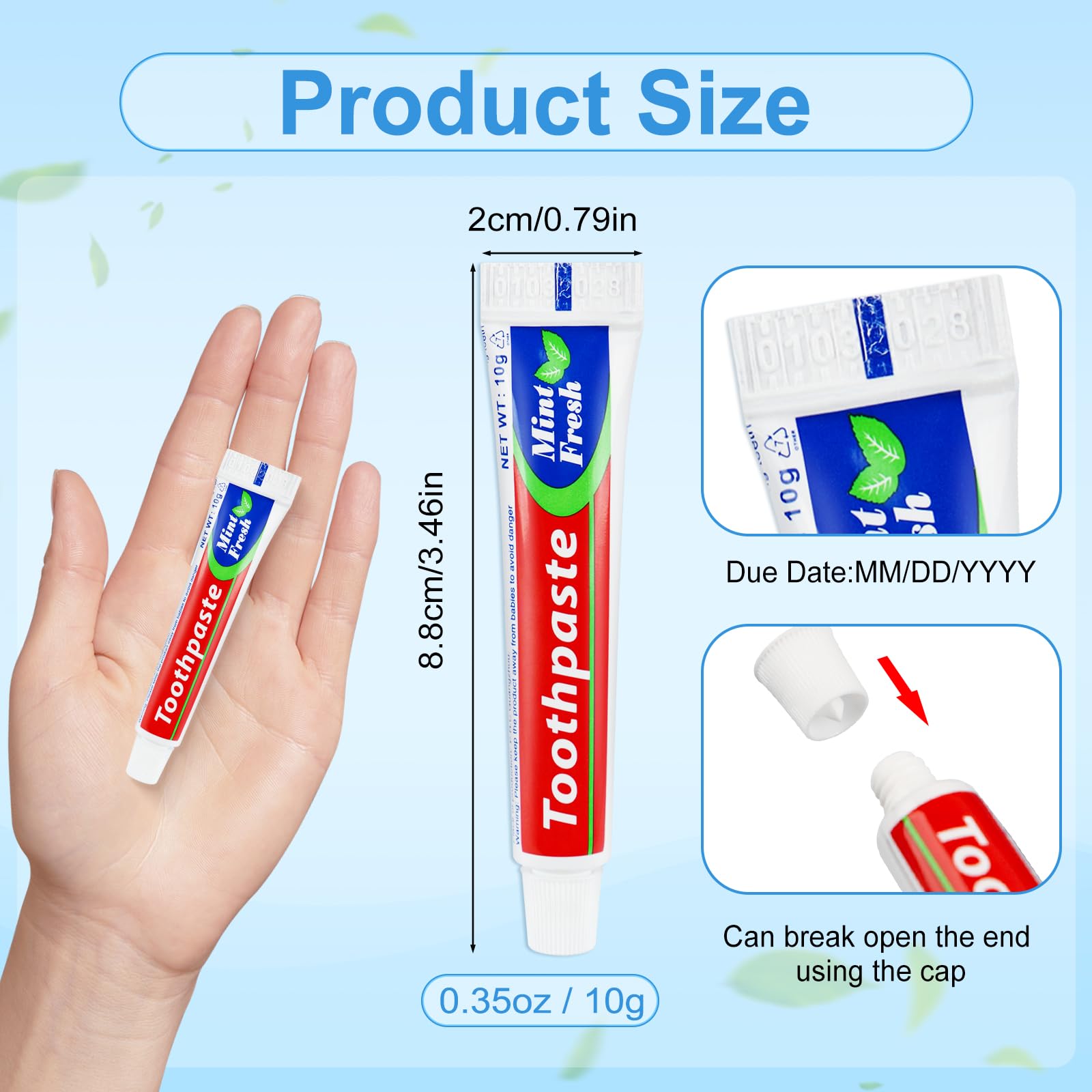 Zhjianup dentifrice menthe fraîche: goût frais et haleine durable en voyage.