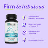 ZHOU Body Smooth – Dosage quotidien montré pour une peau plus ferme.