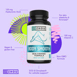 ZHOU Body Smooth – Avant/après suggéré pour l'apparence de cellulite.
