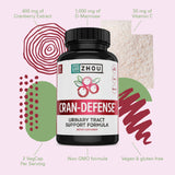 Zhou Cran-Defense : D-mannose, extrait de canneberge XBAC et vitamine C.