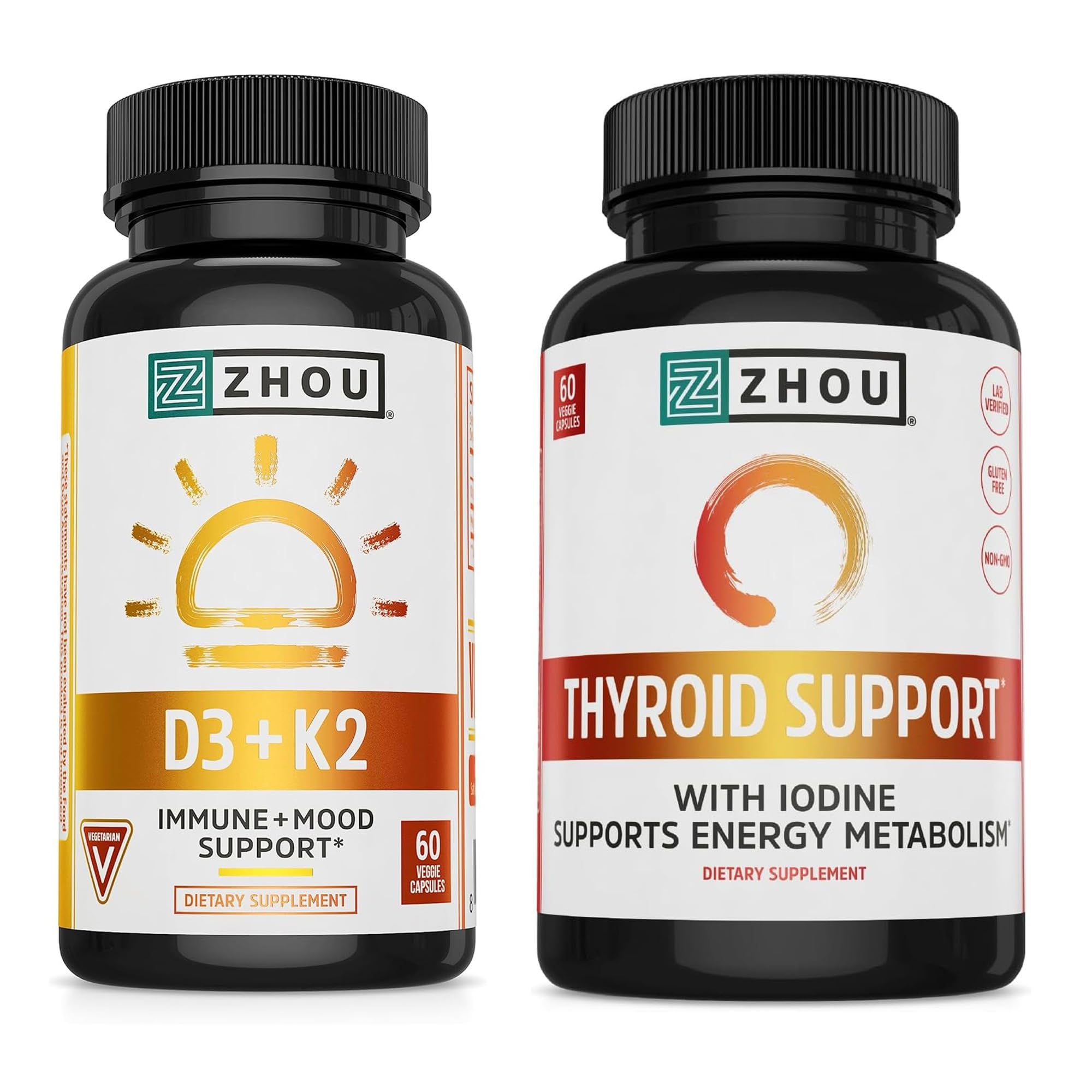 ZHOU D3 + K2 capsules soutiennent l’immunité et l’énergie au quotidien.