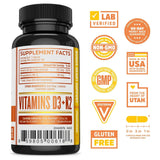 capsules végétales Zhou D3+K2, format véganes pour une consommation facile.