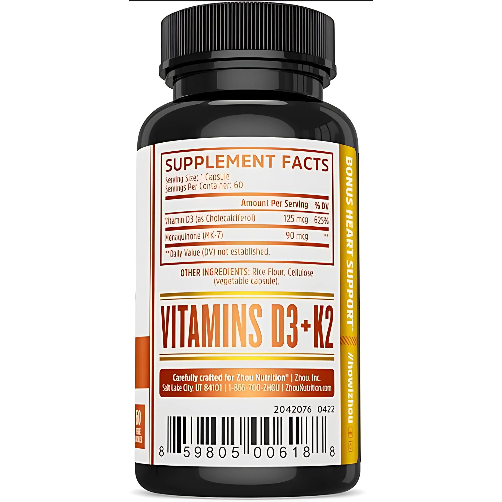 ZHOU D3 + K2 avec ashwagandha et B12 pour vitalité.
