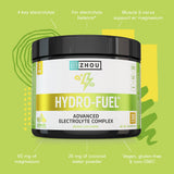 Verre avec Hydro-Fuel dilué, goût citron-lime, hydratation agréable.