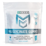 Gummies Zhou Mag Gly glycinate en bouteille, support quotidien de l'énergie et du bien-être.