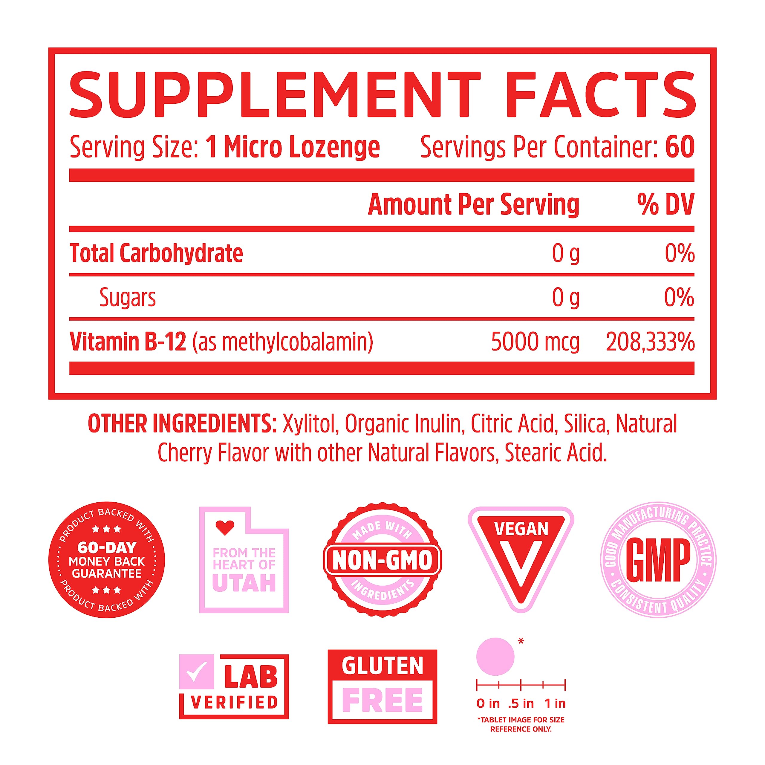 Zhou Methyl B12 5000 mcg, soutien potentiel à la concentration.