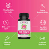 ZHOU Milk Thistle Tablettes végétariennes faciles à prendre pour le bien-être.