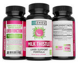 ZHOU Milk Thistle Usage Quotidien avec posologie simple pour une routine détox légère.