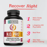 ZHOU N.O. PRO – Ingrédients betterave et arginine soutenant la circulation pendant l’activité.