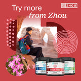 Poudre Zhou dans un flacon doseur pour une utilisation quotidienne.