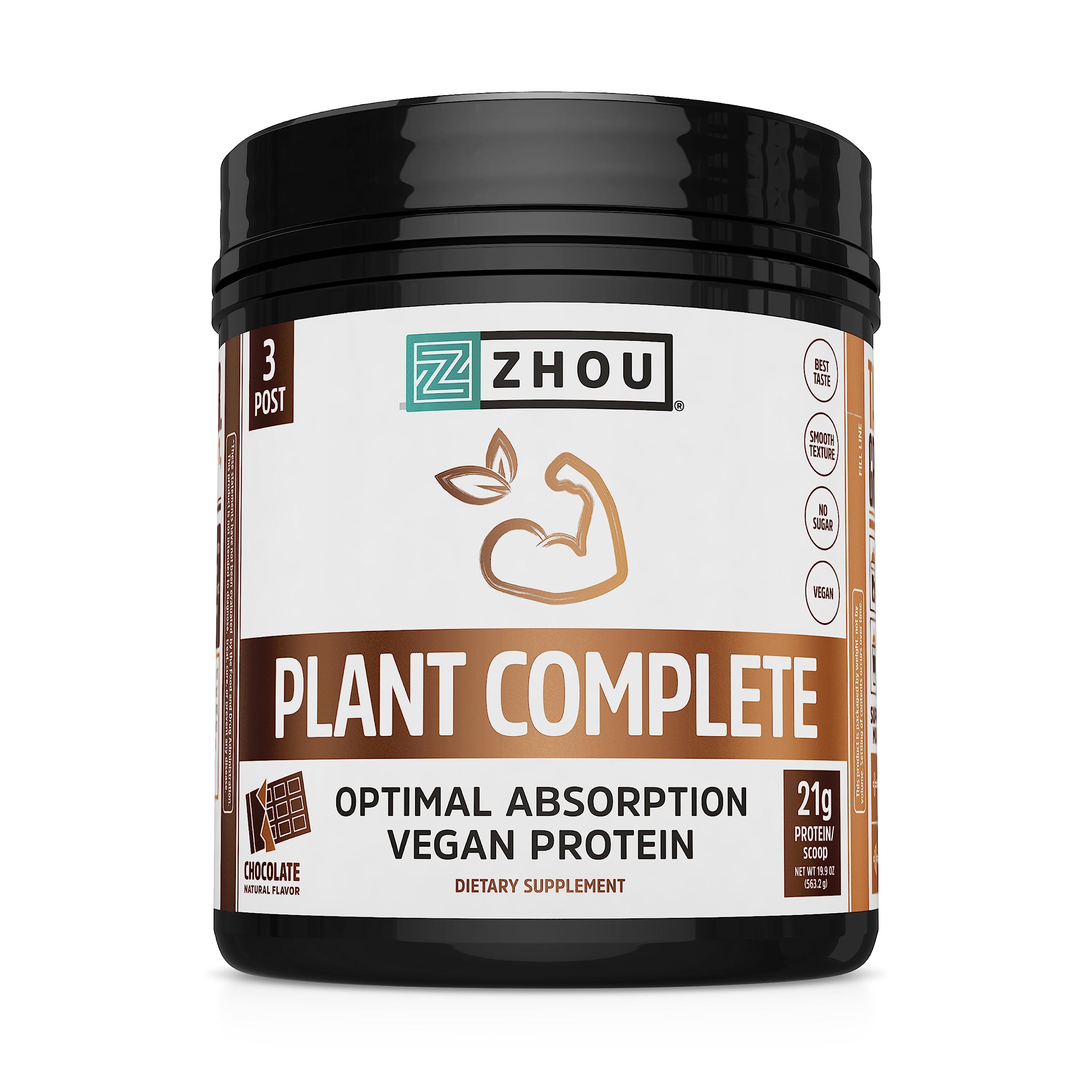 ZHOU Plant Complete: shake smoothie riche en protéines végétales pour récupération après l'effort.