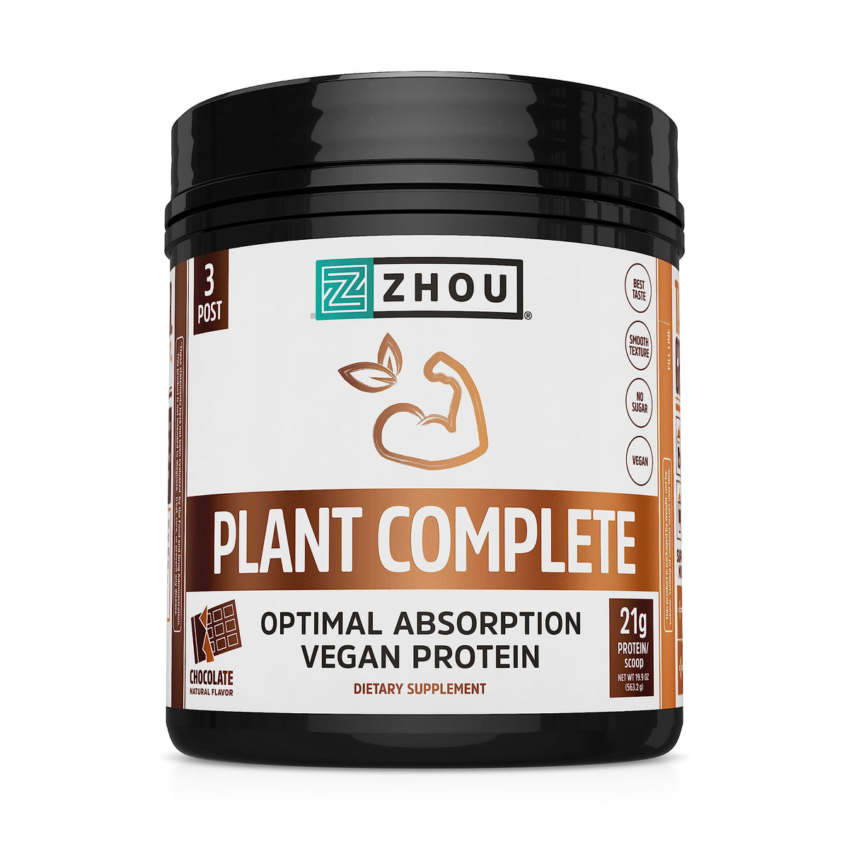 ZHOU Plant Complete: shake smoothie riche en protéines végétales pour récupération après l'effort.