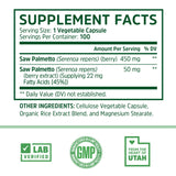ZHOU Saw Palmetto 500 mg – bouteille pratique pour une routine quotidienne.