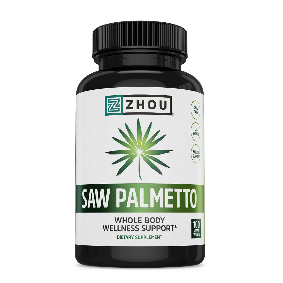 ZHOU Saw Palmetto 500 mg – capsules faciles à prendre au quotidien pour le confort urinaire.
