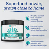 Spiruline Zhou ajoutée à un smoothie vert pour un boost d'antioxydants