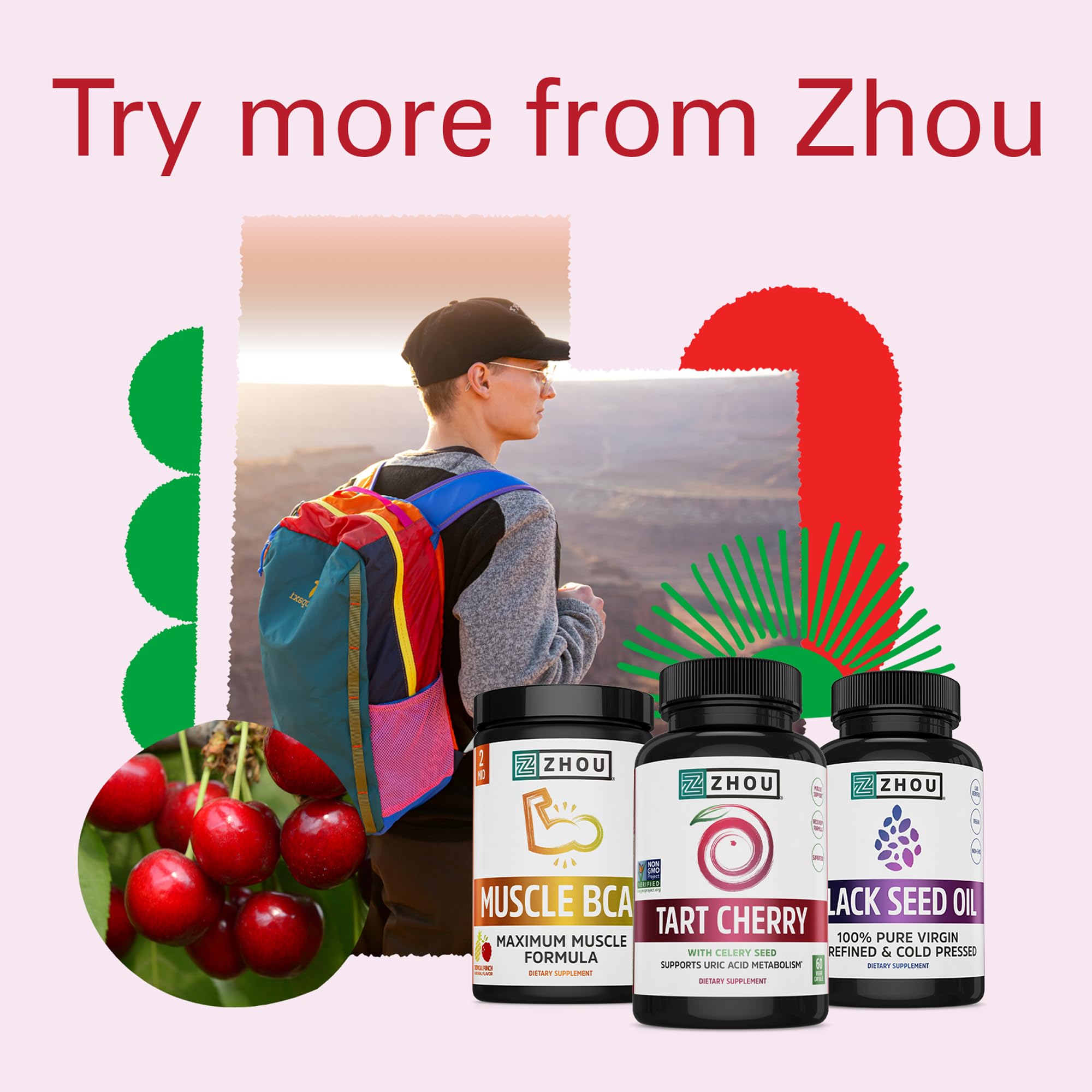 Photo d'athlète utilisant Zhou Tart Cherry Extract pour récupération après séance