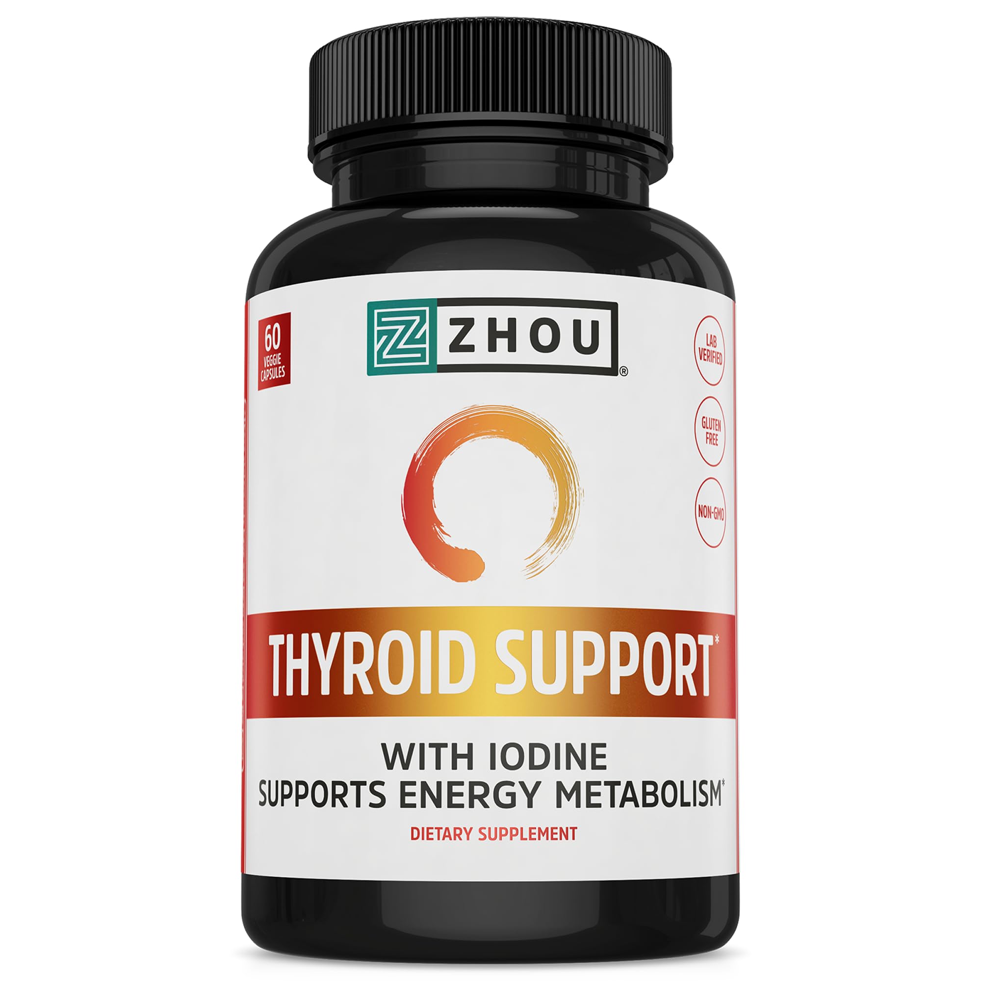 ZHOU Thyroid Support – bouteille avec etiquette, utilisation quotidienne pratique.