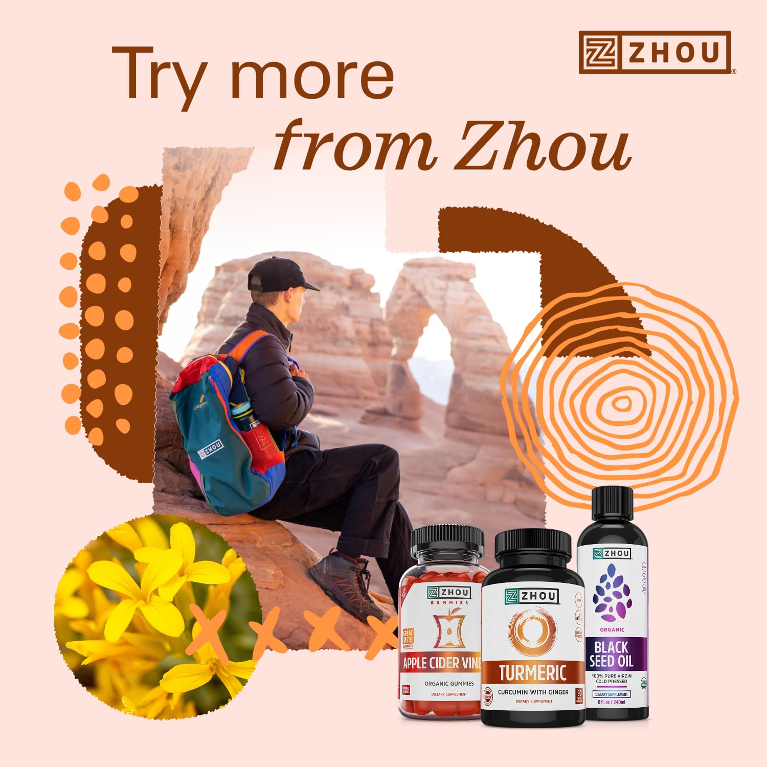 Extrait BioPerine dans Zhou Turmeric Ginger, conçu pour optimiser l’absorption.