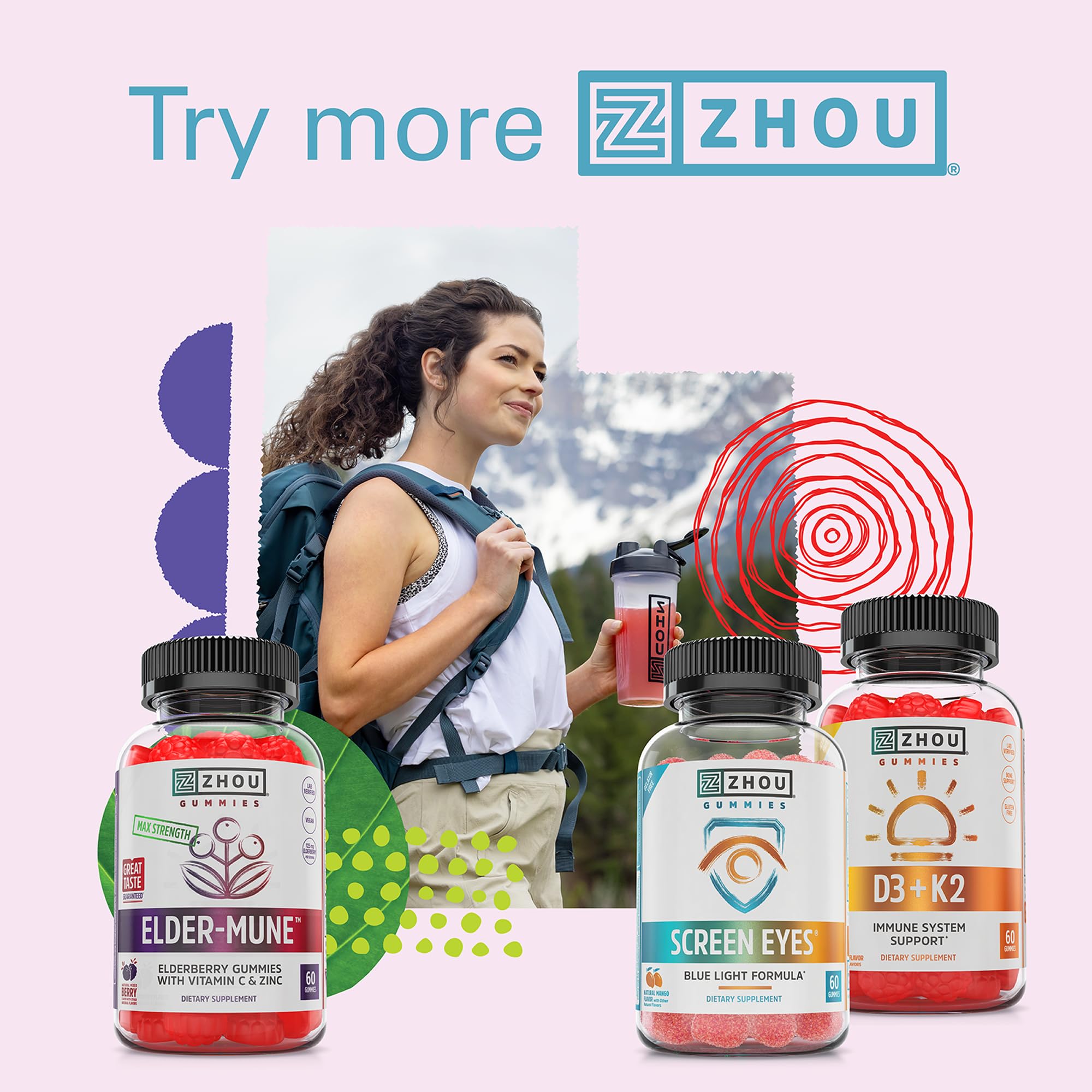ZHOU bonbons quotidiens vegan pour un mode de vie équilibré.