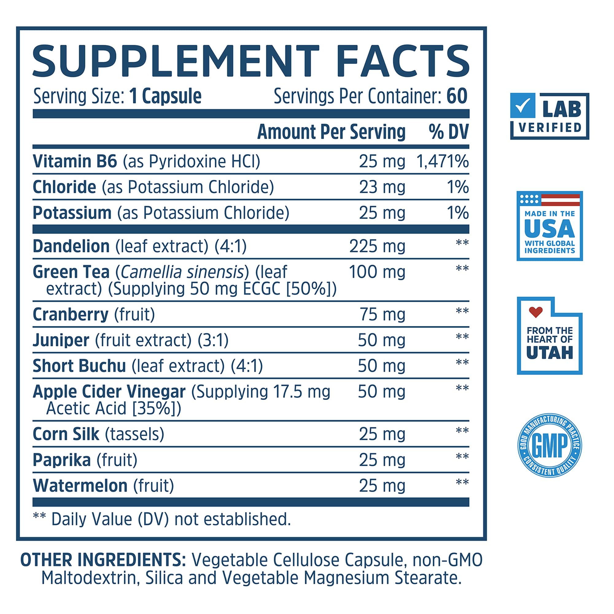 Capsules végétales ZHOU Water Away dans le flacon, usage quotidien pour le bien-être.