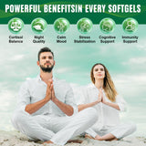 Gélules molles ZHPHK Cortisol sur fond blanc pour relaxer l’esprit et la concentration.