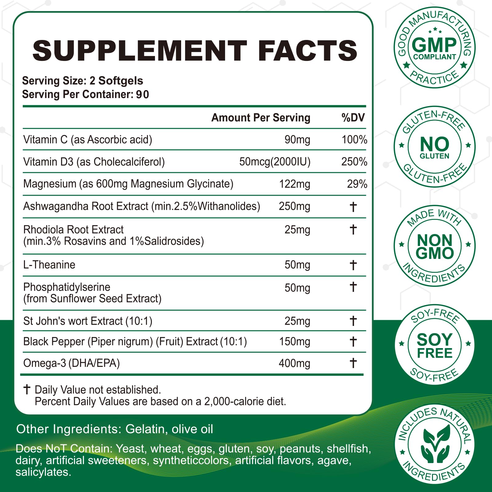 Ingrédients naturels ZHPHK Cortisol sur planche, extraits végétaux purs pour un soutien durable.