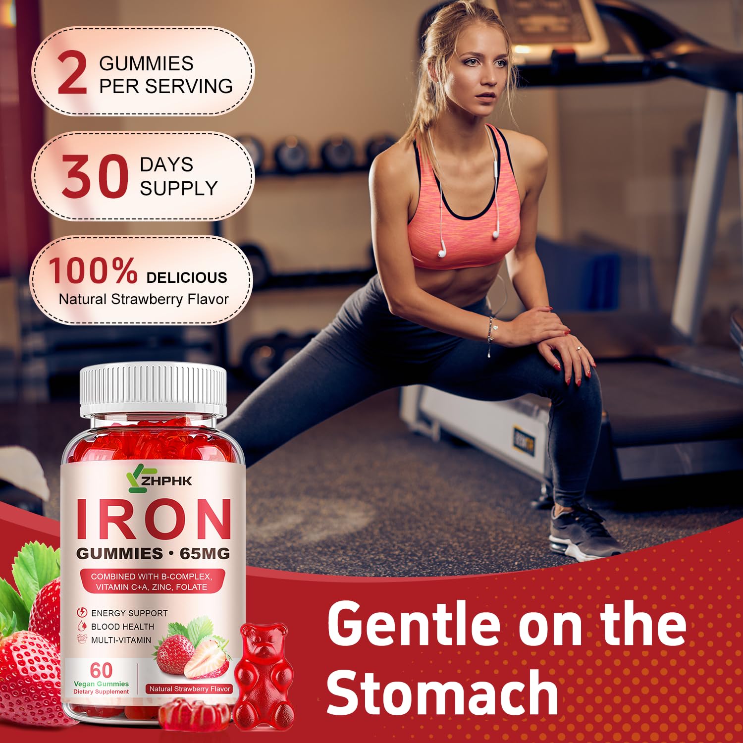 Gélifiés ZHPHK énergie quotidienne, soutien léger.