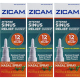Zicam Intense Sinus Relief, bouteille pompe menthol: soulagement rapide et fraîcheur.