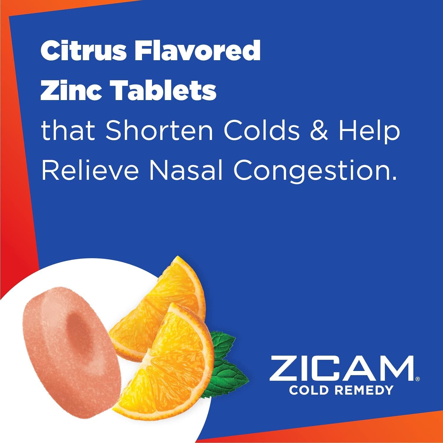 Arôme citron frais, Zicam RapidMelts citrus pour un soulagement agréable.