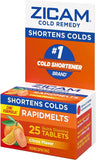 Formulation zinc ciblée, Zicam RapidMelts citrus utile au bureau ou en voyage.