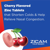 Zicam RapidMelts tablettes cerise en main, facilité d'utilisation.