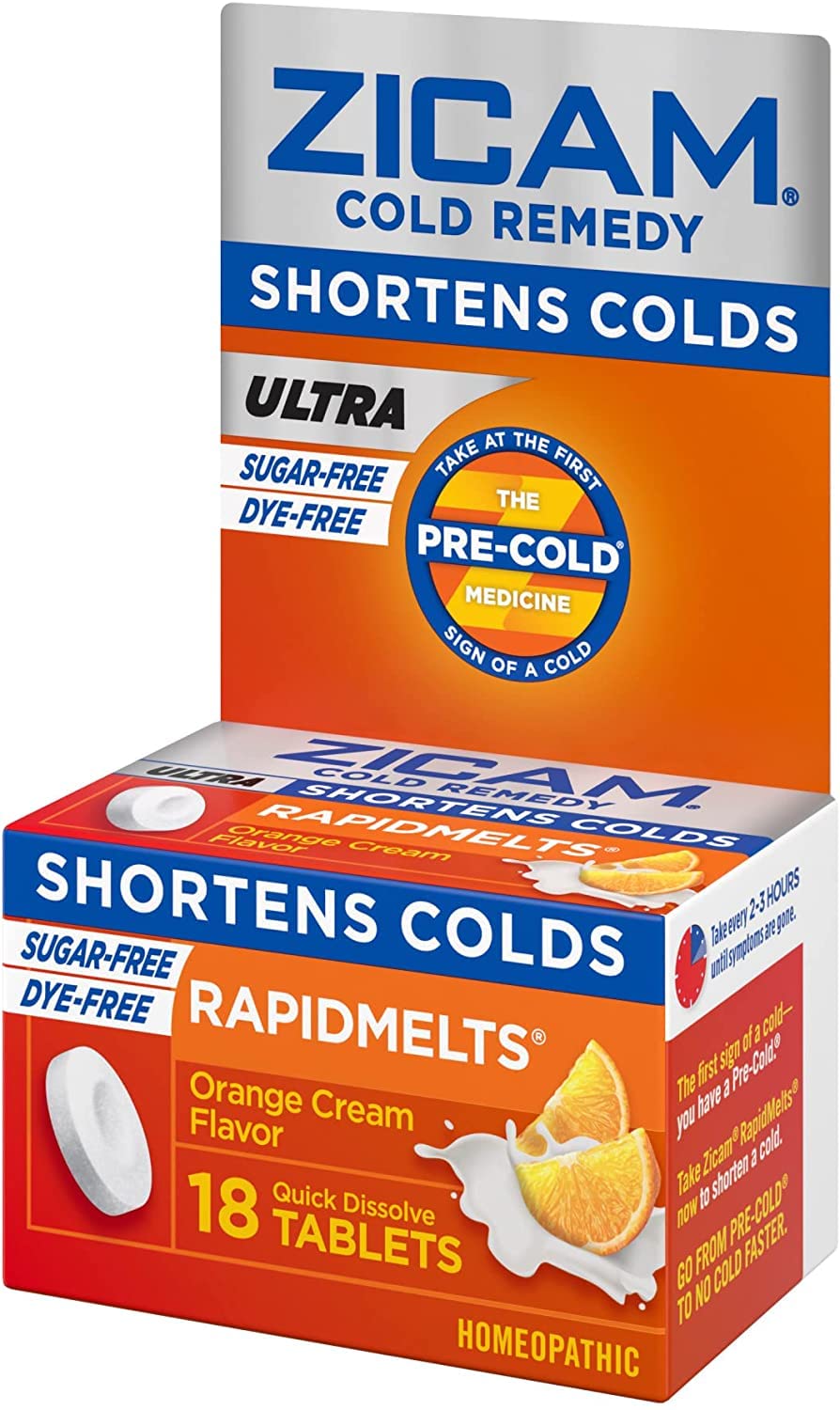 Zicam usage rapide premiers signes, comprimés qui fondent rapidement.